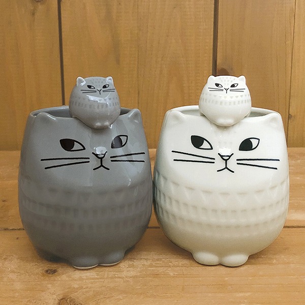 楽天市場】箸置き 猫 FIKA ホワイト グレー 白 デコレ DECOLE 猫 ねこ