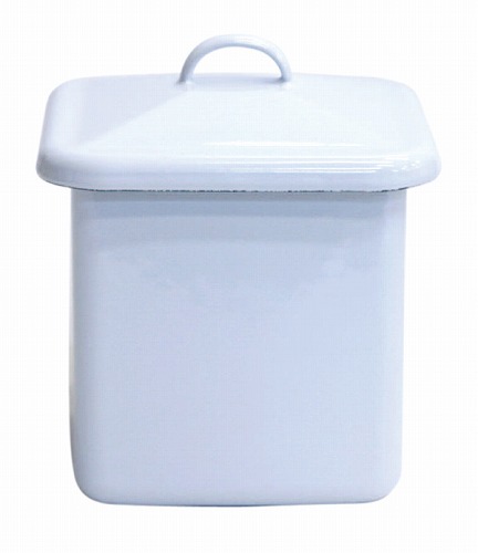 ホームステッド スクエアキャニスター おしゃれ ほうろう キッチンストッカー キッチン用品 キャニスター ストッカー ホウロウ ホワイト ホーロー保存容器 無地 琺瑯 琺瑯製 白 調理器具 食器 国際ブランド 無地