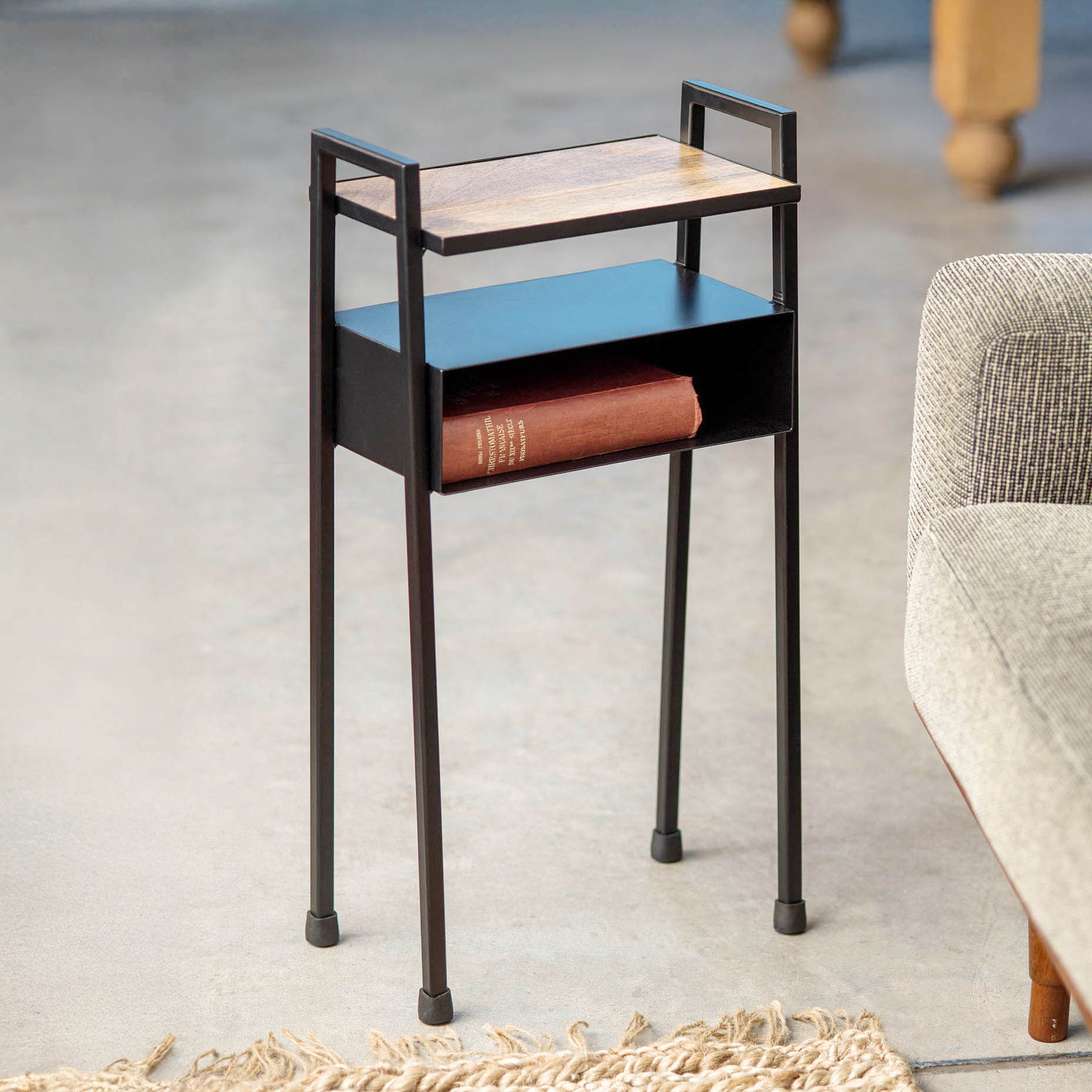 サイドテーブル 時刻表 黒いこと 黒 ポッシュリビング POSH LIVING アンティーク風 机 つくえ 時刻表 室内装飾納める スモール照明ランプ リビング 臥し所 臥榻姿勢 サイドテーブル 時刻表 室内装飾 41411