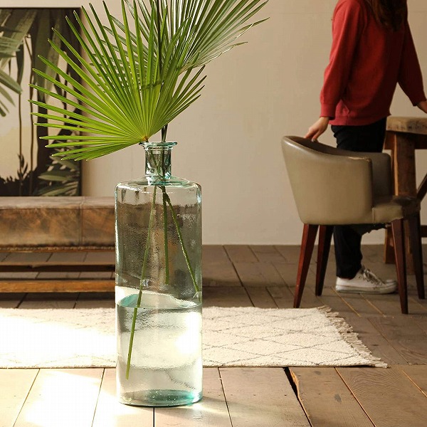 リサイクルガラス フラワーベース クリア VALENCIA RECYCLE GLASS DIECISIETE VGGN2060 大型 ビッグ フラワーベース/木/花/フラワー/フラワーグラス/花瓶 ガラス/ガラスベース/シンプル/おしゃれ 置物/北欧/花器/インテリア雑貨/インテリア 【送料無料 ポイント10倍】