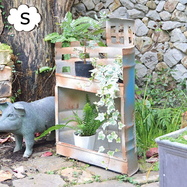 ドラム缶プランター 楽天市場】プランター ドラム缶プランター S ブルー アンティーク風