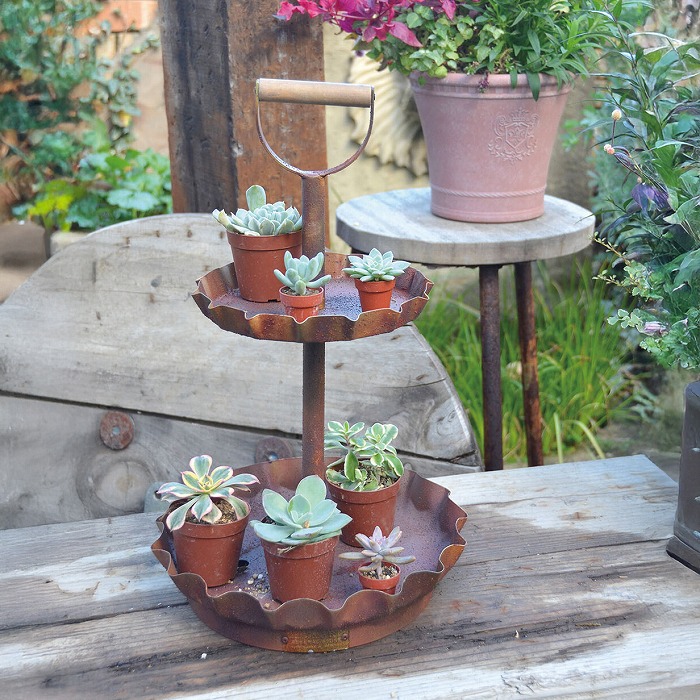 azi-azi プランター ステップカート ステップカートプランター ステップカート アンティーク風 azi-azi