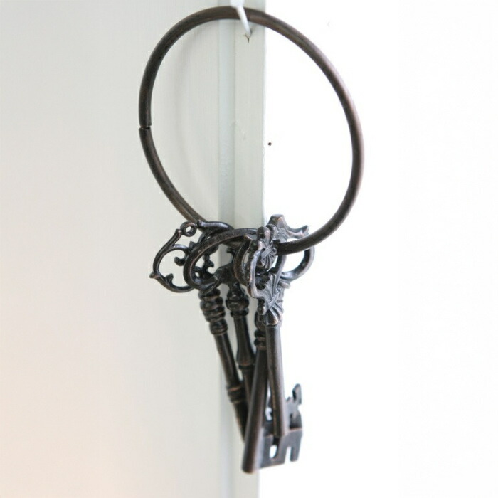 鍵モチーフのオブジェ 楽天市場】フレンチテイスト アンティーク風 の 鍵 オブジェ (キー4本