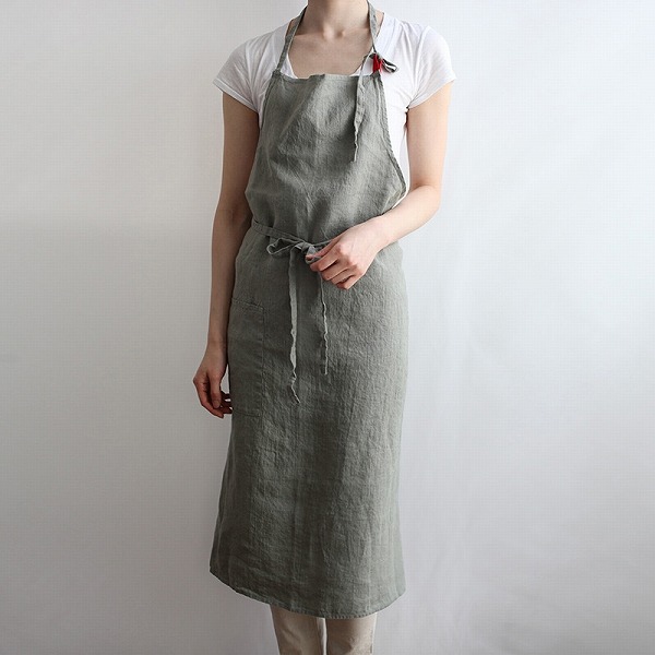 楽天市場 フルエプロン マノン エルムグリーン 81 リーノエリーナ Lino E Lina エプロン かわいい シンプル ナチュラル 前掛け リネン 送料無料 メルシープレゼント 雑貨屋