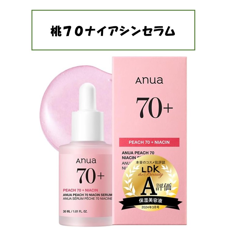 Auna　ピーチ 77＋　70＋　ナイアシン Auna ピーチ 77＋ 70＋ ナイアシン Anua アヌア 桃70ナイアシン