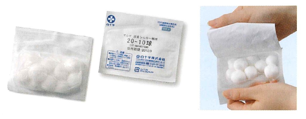 マルチ滅菌シルキー綿球(滅菌済) φ約14mm 5gx40袋 14787 白十字【返品不可】