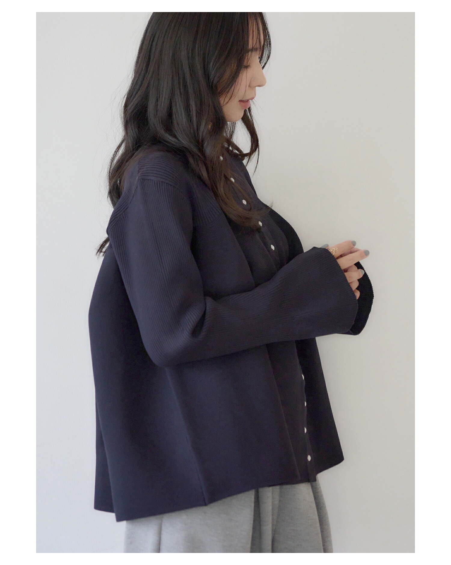 SHIORI×MERI ボリュームペプラムカーデ SHIORI×MERI ボリュームペプラムカーデ