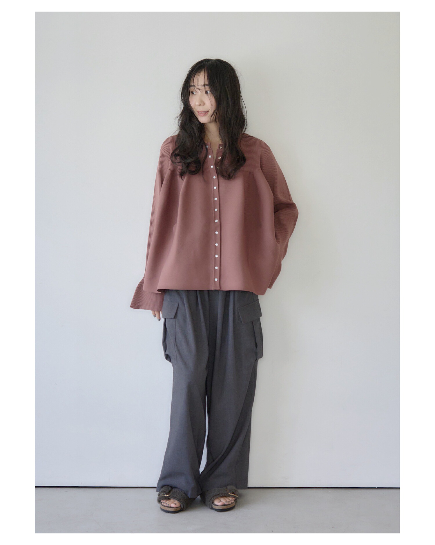 SHIORI×MERI ボリュームペプラムカーデ