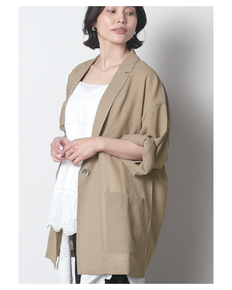 シアー八分袖ジャケット ※7月25日20時ブラック再販いたします※