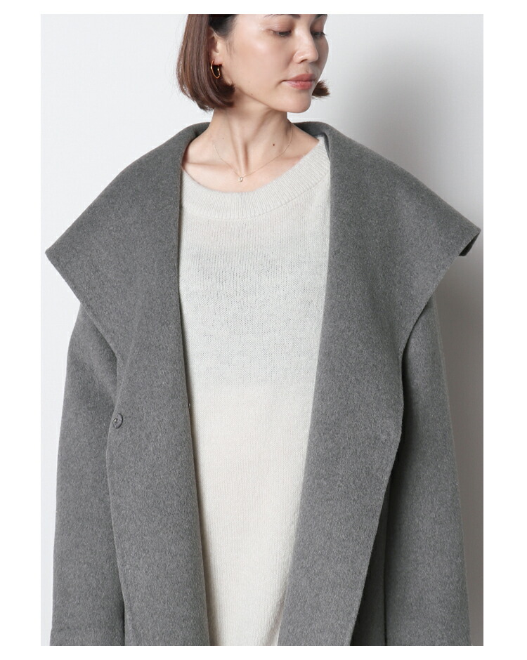 ハーフハンドメイド ロングコート ※12月8日20時グレー・ダークネイビー