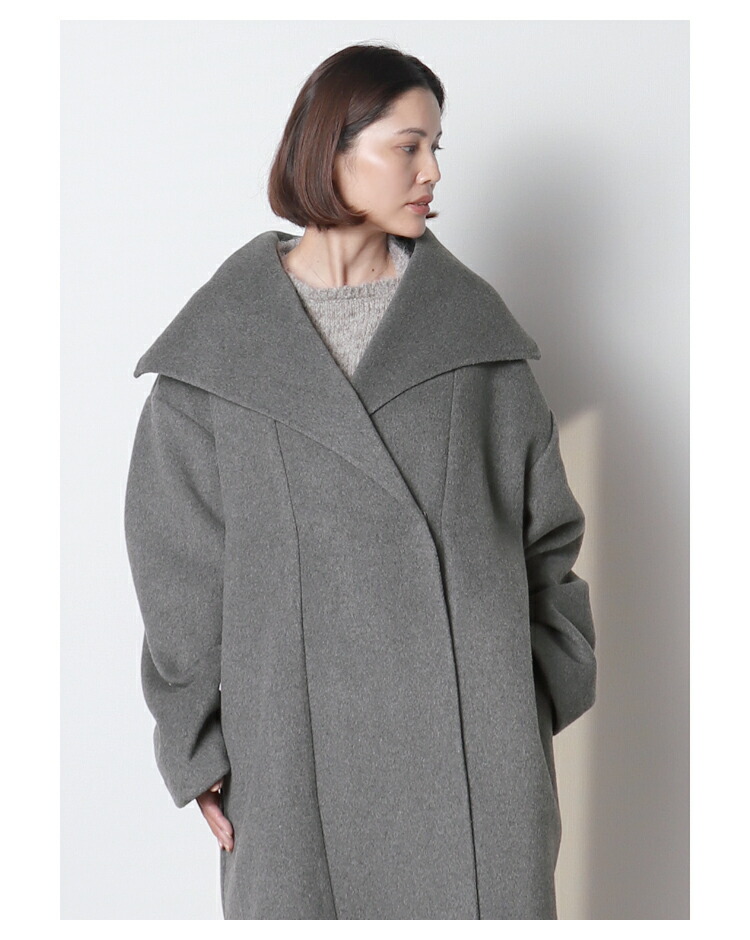 ハーフハンドメイド ロングコート ※12月8日20時グレー・ダークネイビー