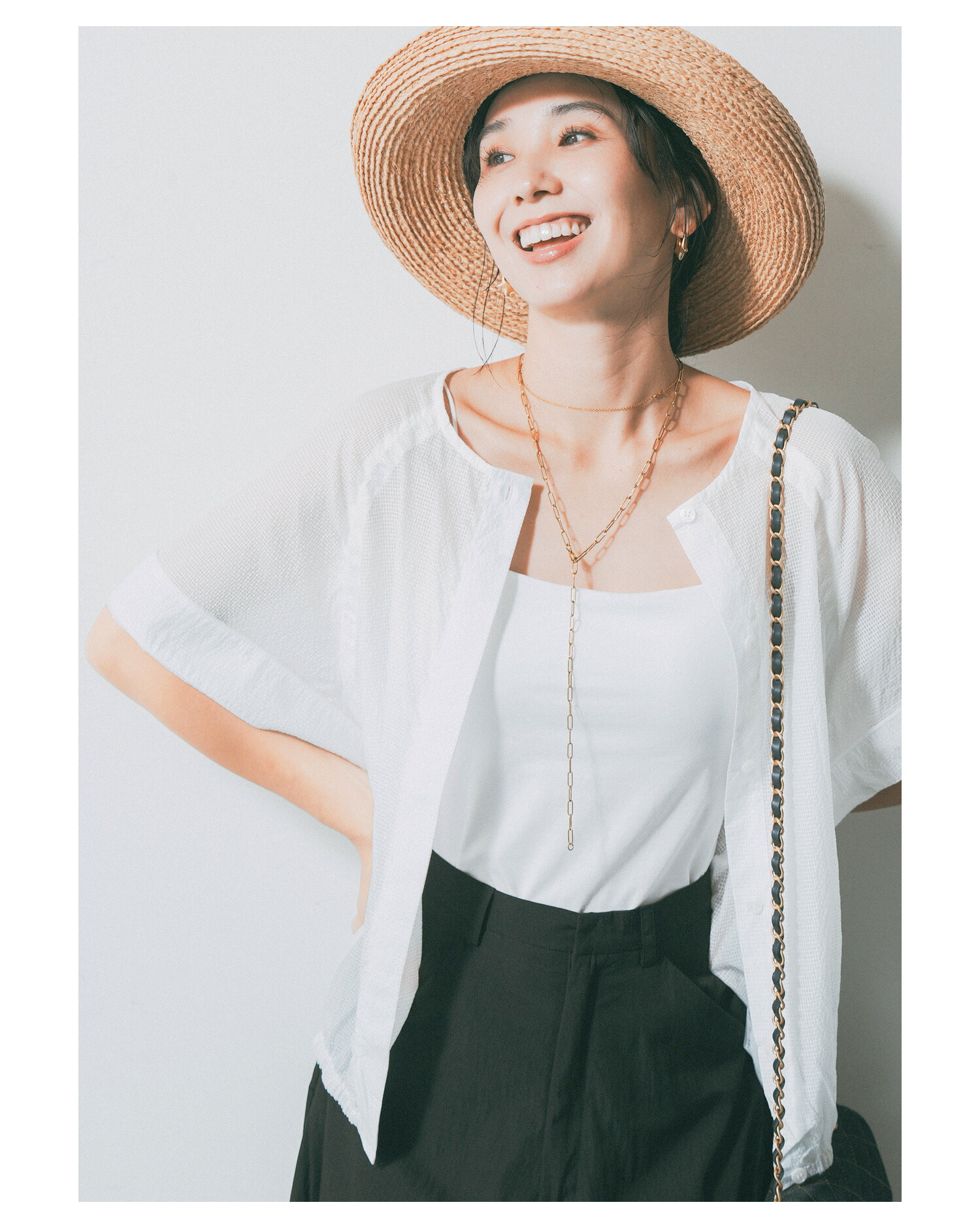 SHIORI×MERI ドビーチェックシャツ