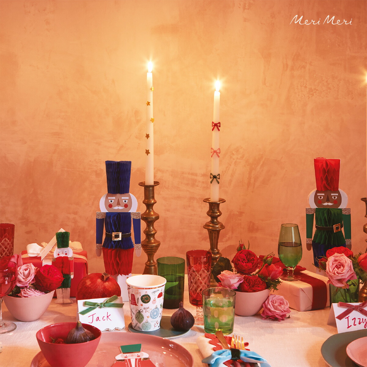 チェリー キャンドル 4個セット ろうそく クリスマス インテリア