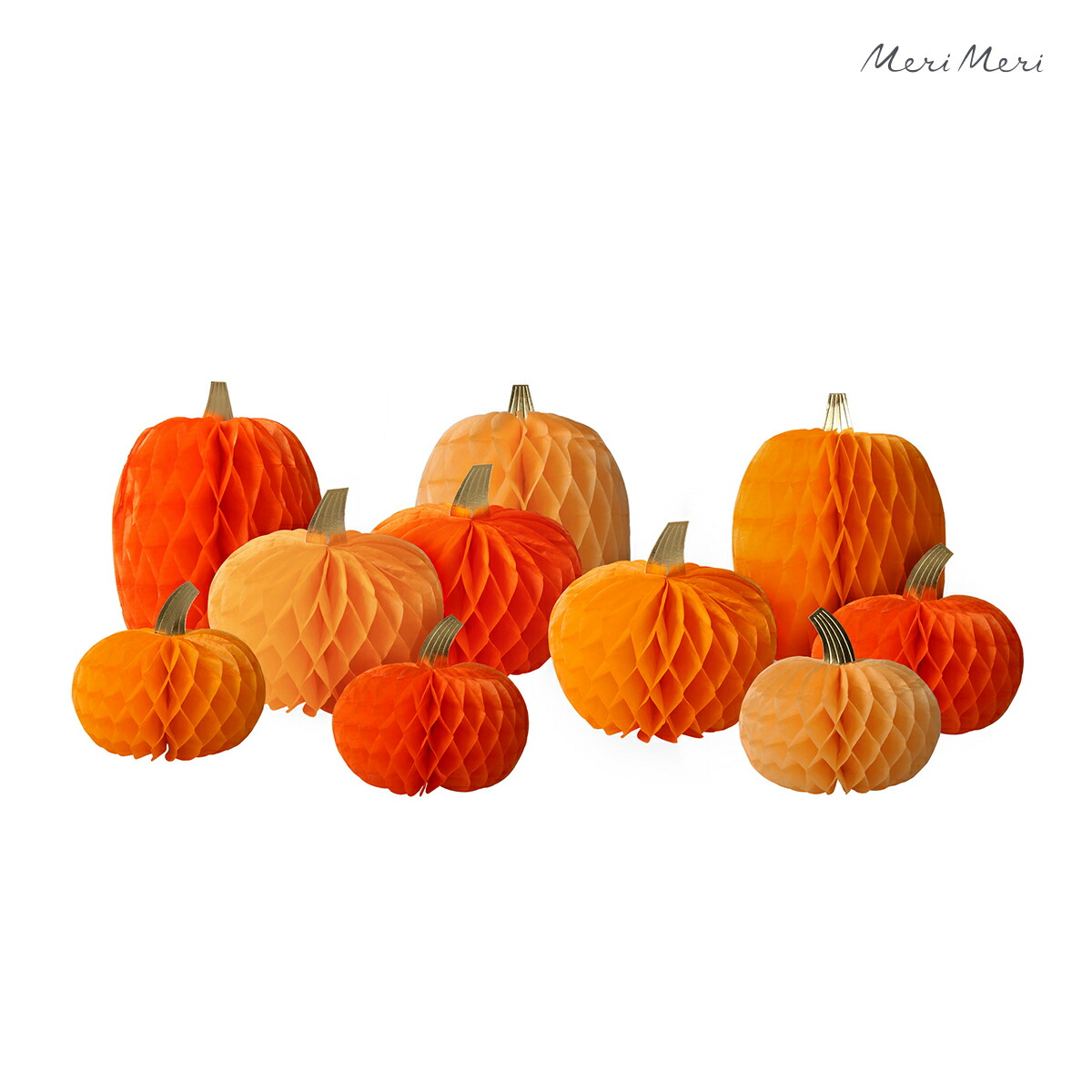 【ハロウィン】ハロウイン ハロイン デコレーション ハニカム パンプキン カボチャ かぼちゃ 装飾 飾り付け ハロウィンパーティ merimeri メリメリ Honeycomb Pumpkins