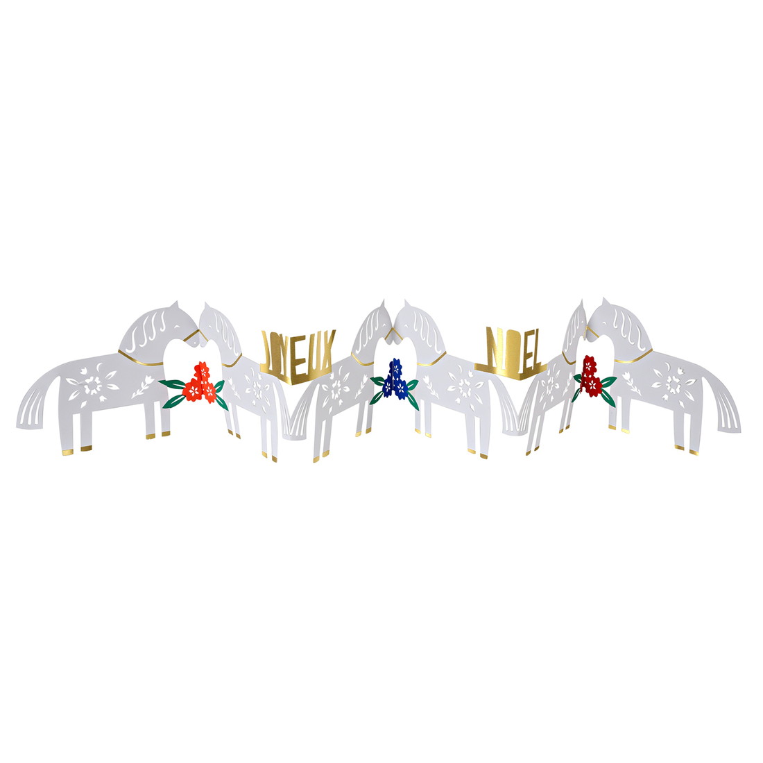 クリスマスカード ホース DALA HORSE 折りたたみ式カード クリスマス カード グリーティングカード xmas クリパ ホームパーティ  クリスマスグッズ 一番の