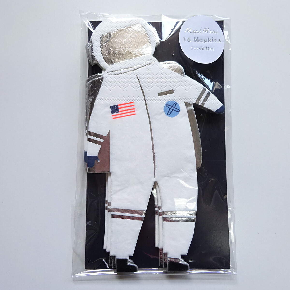 ペーパーナプキン宇宙飛行士おしゃれ紙ナプキンバースデーパーティ誕生日会誕生日テーブルコーディネート男の子女の子キッズデコパージュmerimeriメリメリ