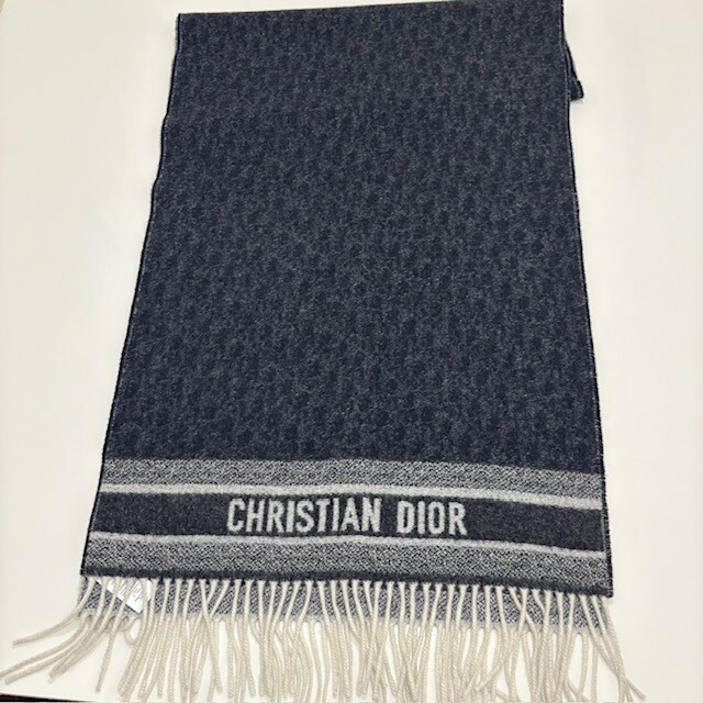 Dior ディオール グレー マフラー　極美品 楽天市場】【本物保証】 【京都屋質店】【CHRISTIAN DIOR