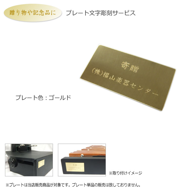 楽天市場 文字彫刻プレート ゴールド 名入れ 真鍮製プレート 単品販売不可 楽器のことならメリーネット