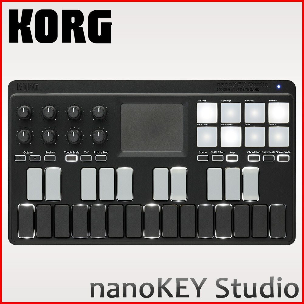 【入荷待ち商品】KORG コルグ ワイヤレス MIDIキーボード NANOKEY STUDIO (ナノキー・スタジオ)タッチパッド機能