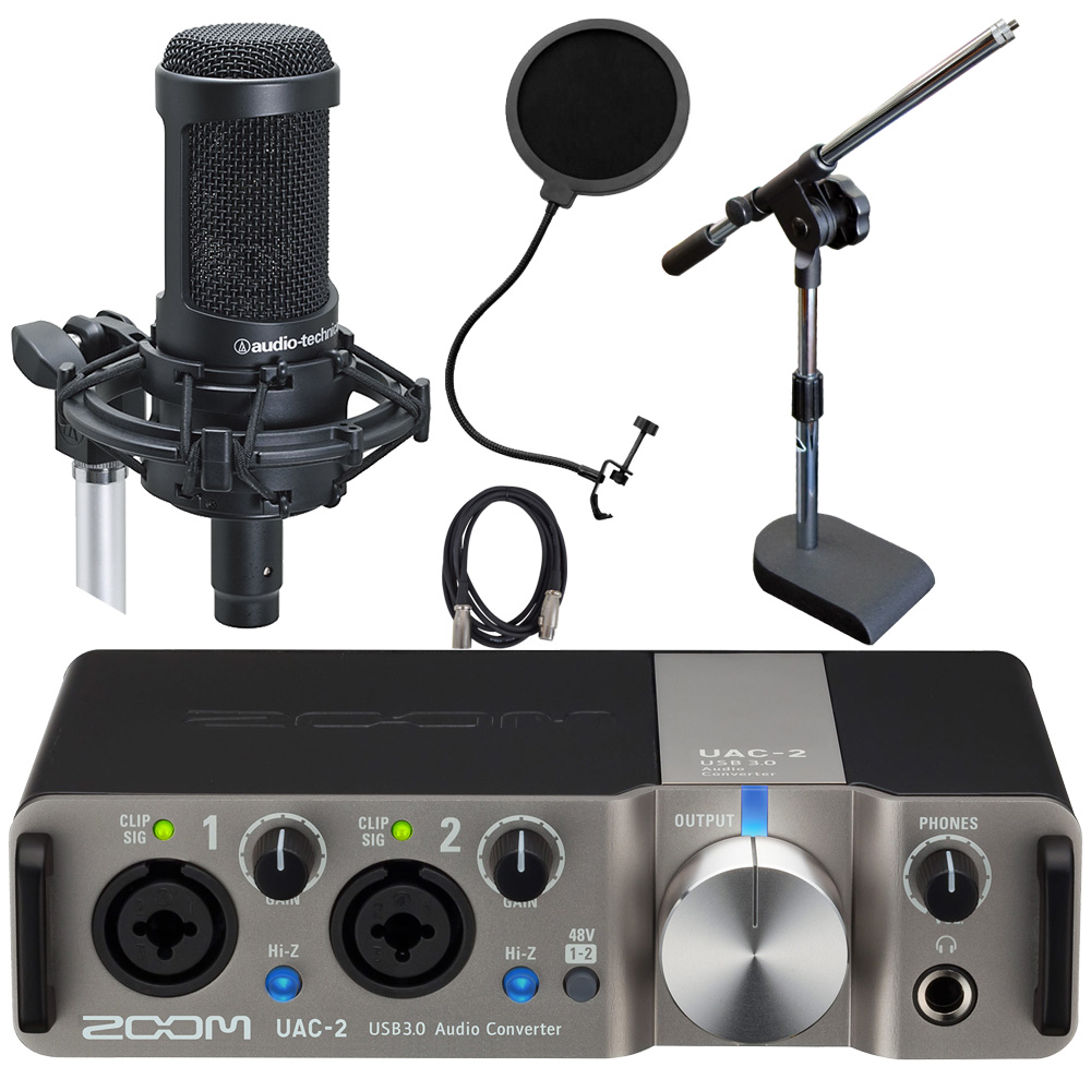 【楽天市場】audio-technica AT2035セット ZOOM オーディオインターフェイス UAC-2 宅録・ナレーション収録に：楽器