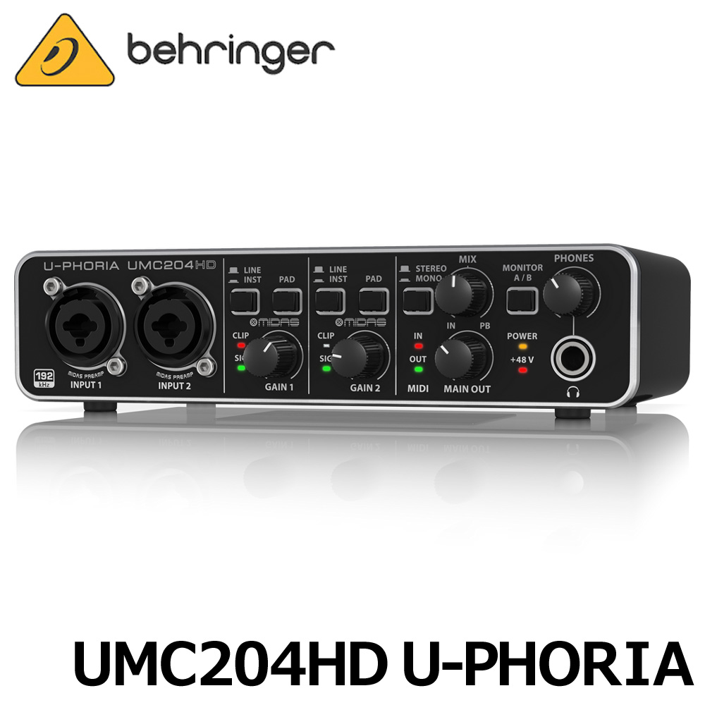 【楽天市場】BEHRINGER UMC204HD オーディオインターフェイス 2IN4OUT：楽器のことならメリーネット