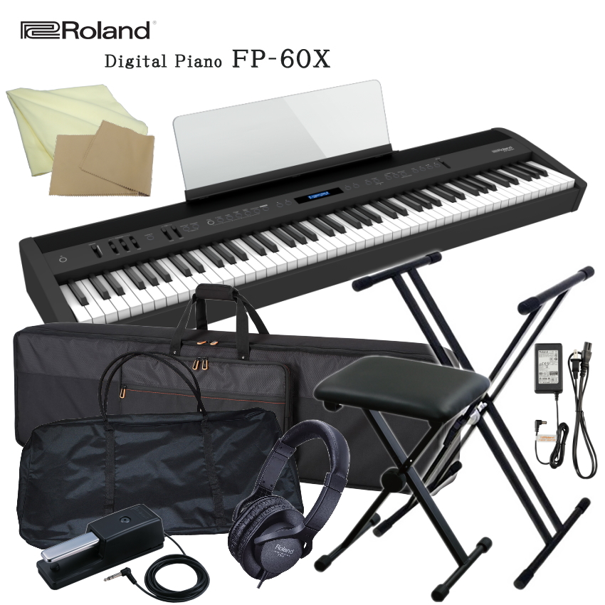 誠実 在庫あり□ローランド 電子ピアノ FP-60X ブラック Roland 88鍵