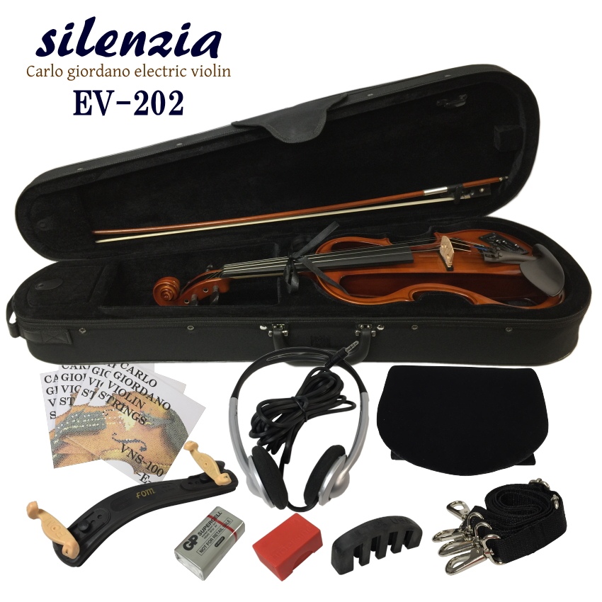 柔らかい 「美品」サイレントバイオリン Carlo giordano EV-201 エレキ