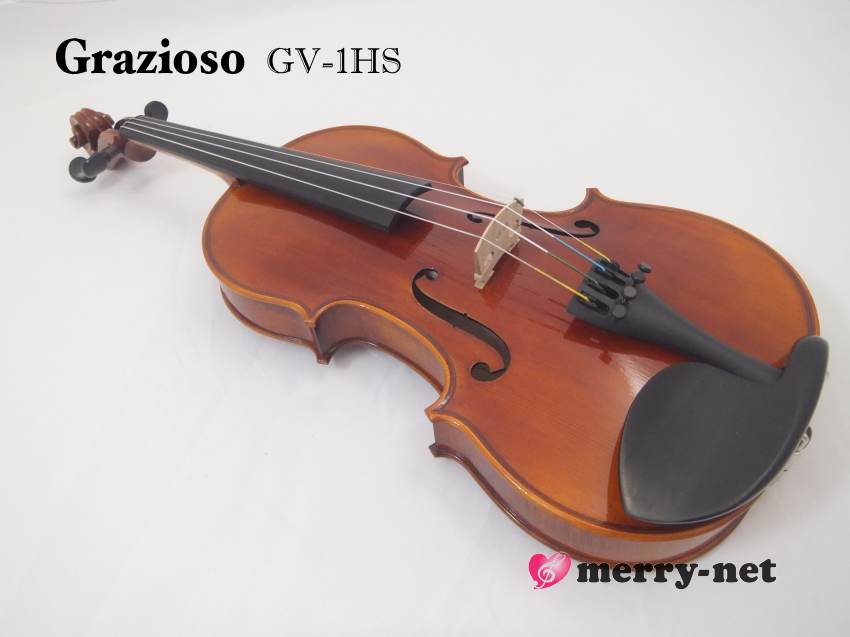 Grazioso GV-1HS 10 バイオリン 12点セット「教則DVDなど付いた豪華