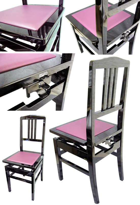 【楽天市場】在庫あり【送料無料】日本製：ピアノ椅子 背もたれ付きタイプ トムソン椅子：NO.5-New：楽器のことならメリーネット