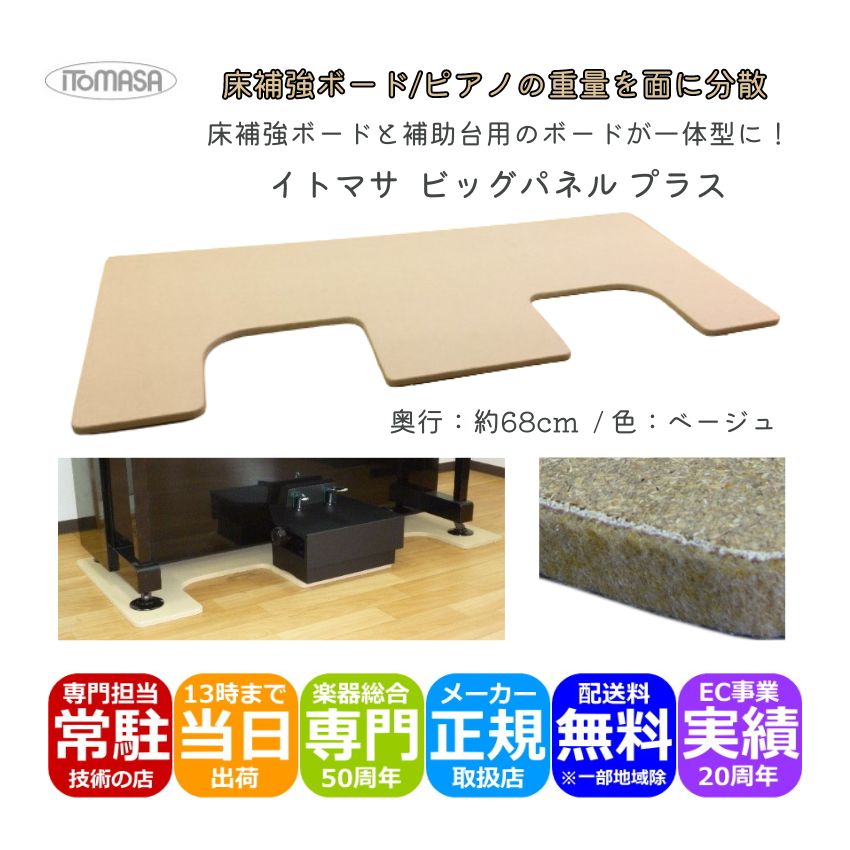 イトマサ 床補強ボード ビッグパネルプラス ベージュ ピアノボード アップライトピアノ インシュレーター 重量を面に分散させるパネル ピアノ用床補強 ビッグパネル ピアノボード ITOMASA ビックパネル