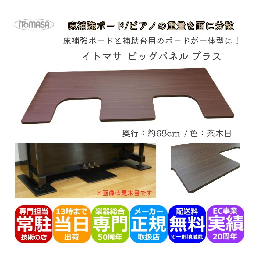 イトマサ 床補強ボード ビッグパネルプラス 茶木目 ピアノボード アップライトピアノ インシュレーター 重量を面に分散させるパネル ピアノ用床補強 ビッグパネル ピアノボード ITOMASA ビックパネル