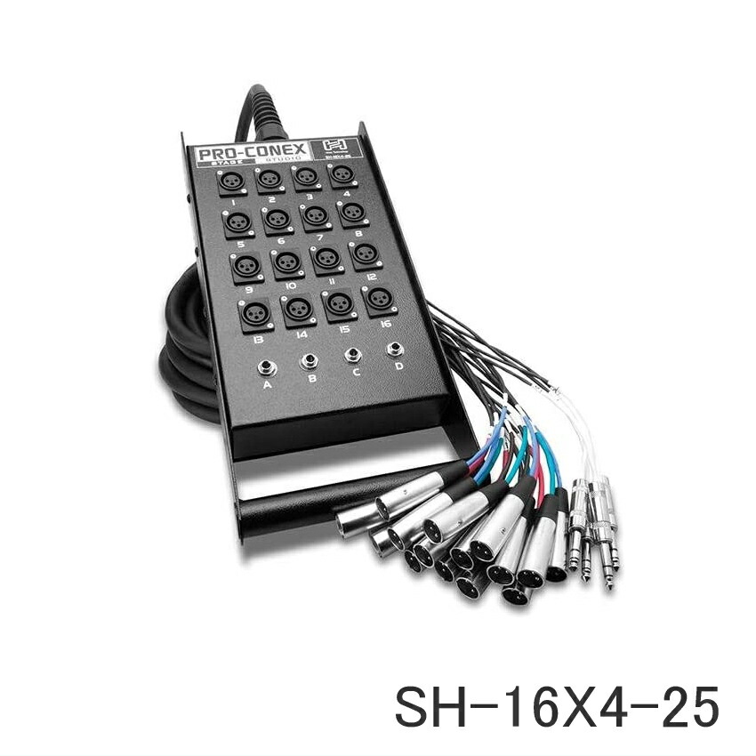 HOSA マルチケーブル 7.6m 16XLR 4TRS ボックス一体型