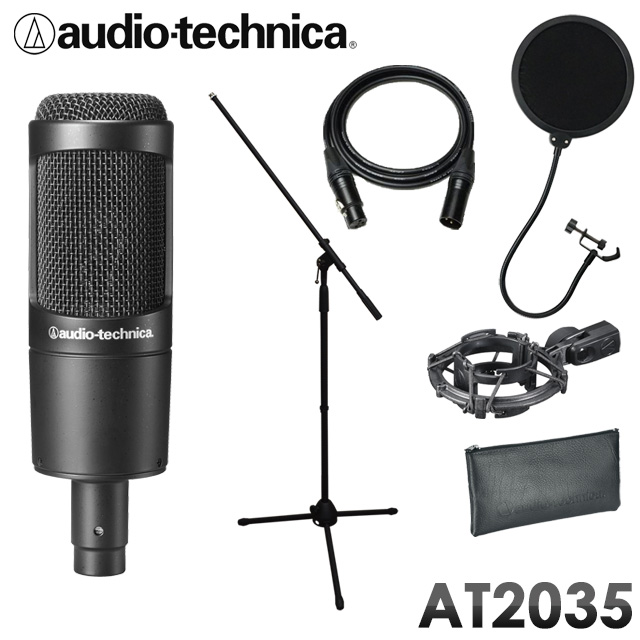 半額品 在庫ありaudio Technica At35 コンデンサーマイク マイクケーブル マイクスタンドセット