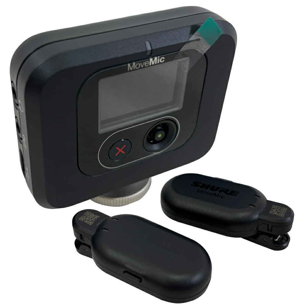 訳あり品■SHURE MoveMic Two Kit ワイヤレスピンマイク2個セット ビデオカメラ用受信機セット