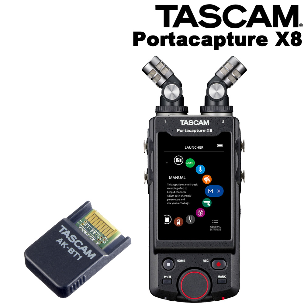 51%OFF!】 TASCAM Portacapture X8 Bluetoothアダプター AK-BT1セット