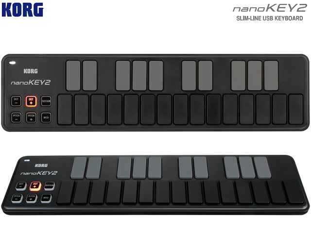 KORG nanoKEY2-BK(ブラック) USB-MIDIコントローラー コルグ ナノキー2【お取り寄せ】(7月3日時点 供給元在庫あり)｜楽器のことならメリーネット