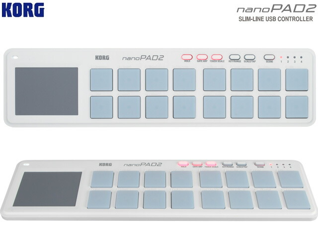 【入荷待ち商品】KORG nanoPAD2-WH(ホワイト) USB-MIDIコントローラー コルグ パッド2【お取り寄せ】