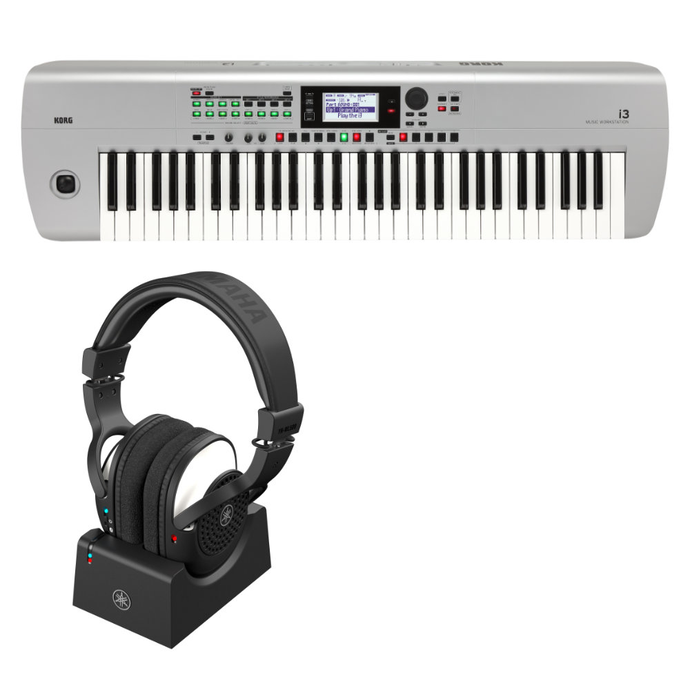 KORG コルグ i3 シルバー (低遅延ワイヤレスヘッドフォンセット) キーボード シンセサイザー ワークステーション