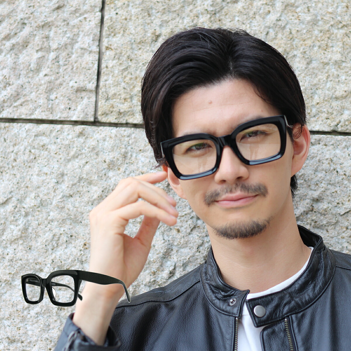 【試着可能】富士山眼鏡ORIGINAL WINDAM 極太 目立つ 黒縁 鯖江 国産 メガネ 太フレーム 大きい ワイド ビッグフレーム 小顔効果 伊達メガネ 眼鏡 クリアレンズ メンズ レディース UVカット 紫外線対策 モード