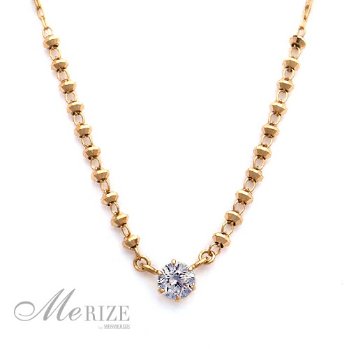 天然 一粒 ダイヤ 0.10ct ネックレス K18ゴールド各色 プラチナpt900 ペンダント レディース ダイヤモンド 0.1カラット 18金 18K ホワイト イエロー ピンク YG WG PG ミラーボールカット 小豆チェーン 43cm 4月誕生石 一粒ジュエリー 記念日 ギフト ブライダル