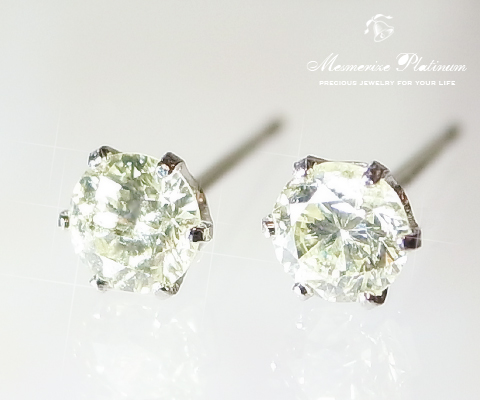②ティファニー　ピアス　ダイヤモンド0.1カラット　プラチナ250 楽天市場】ダイヤモンドピアス 0.1ct 6本爪 ティファニー爪 6本