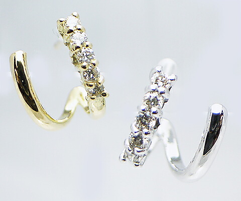 天然 ダイヤ 0.14ct フープ 11.5mm ピアス ペア K18 ゴールド各色 レディース ダイヤモンド 0.14カラット 10石 18金 ホワイト イエロー ピンク YG WG PG 4月誕生石 品質保証書付 ダブルロックキャッチ｜Me RIZE