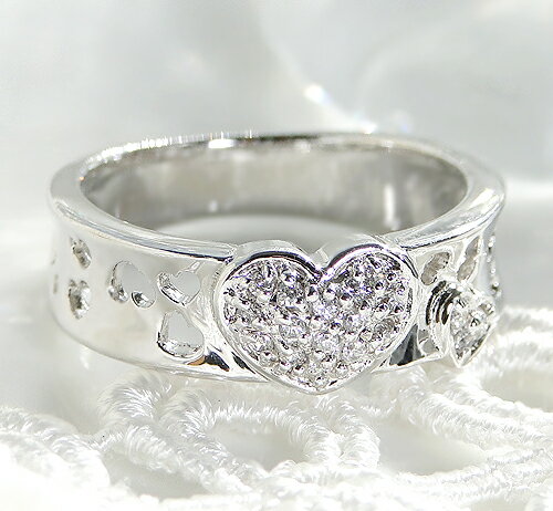 天然 ダイヤ 0.12ct ハート パヴェ リング 幅広 プラチナ pt950 pt900 K18 ゴールド各色 広め 太め 指輪 ダイヤモンド 0.12カラット 18金 18K ホワイト イエロー ピンク YG WG PG レディース 記念日 ギフト ブライダル プレゼント 4月誕生石 品質保証書付|Me RIZE