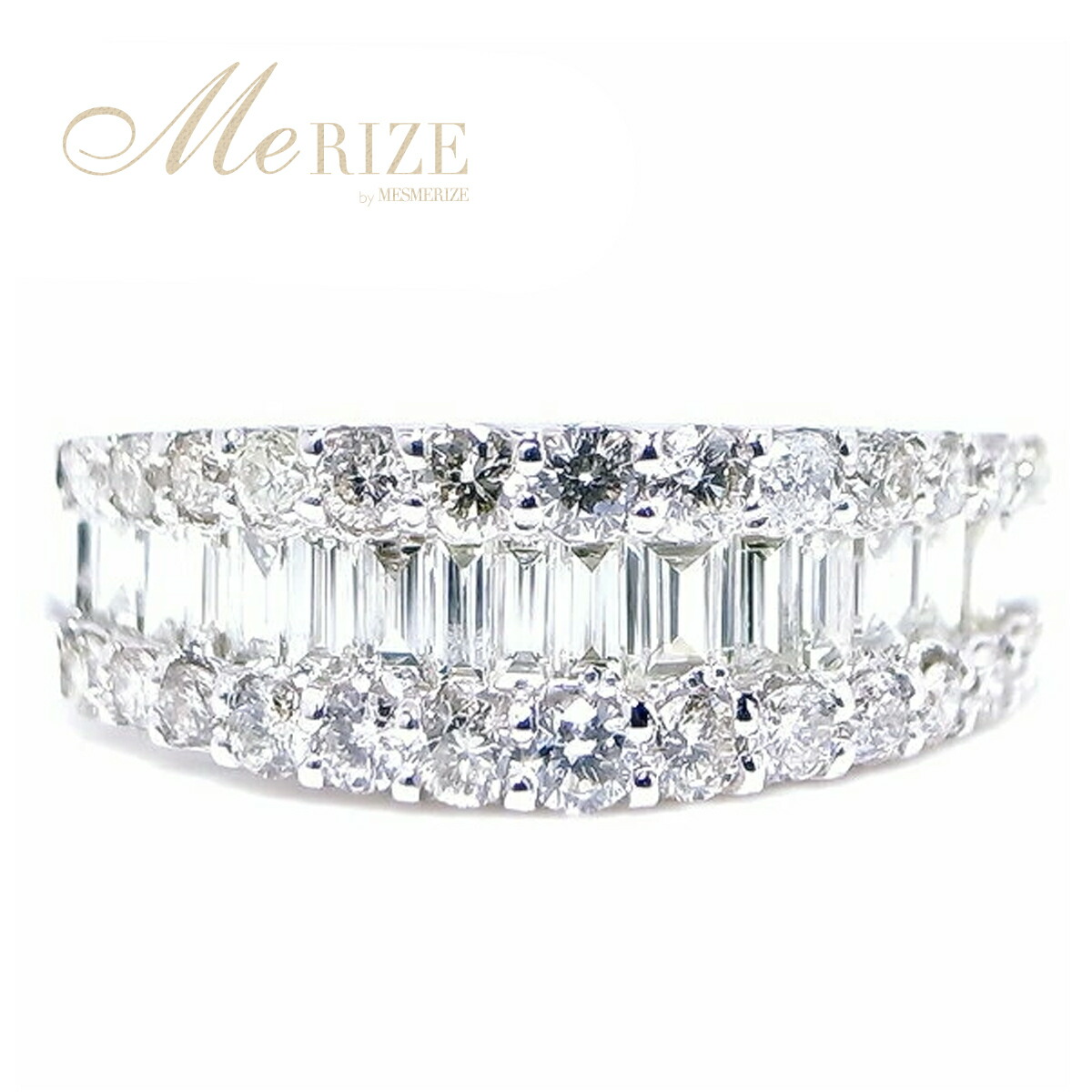 楽天市場】ダイヤモンド リング テーパーカット 0.5ct K18 YG,PG