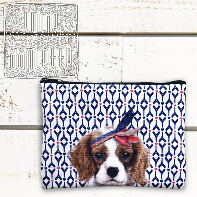 楽天市場 2 2 水 9 59まで使えるクーポン かわいい キャバリア ミニポーチ イヌ 好き 女子 に レディース 小物入れ フラットポーチ 化粧ポーチ おしゃれ 大人 可愛い プレゼント フランス 雑貨 ブランド リュシー ダンセット Lucie Dancette 犬柄 いぬ グッズ 干支