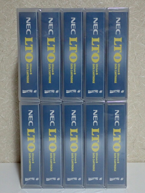NEC LTO Ultrium 6 資料薬莢 10本書き割り LTO Ultrium 6 Data Cartridge 10pcs EF-X2444 N8152-34