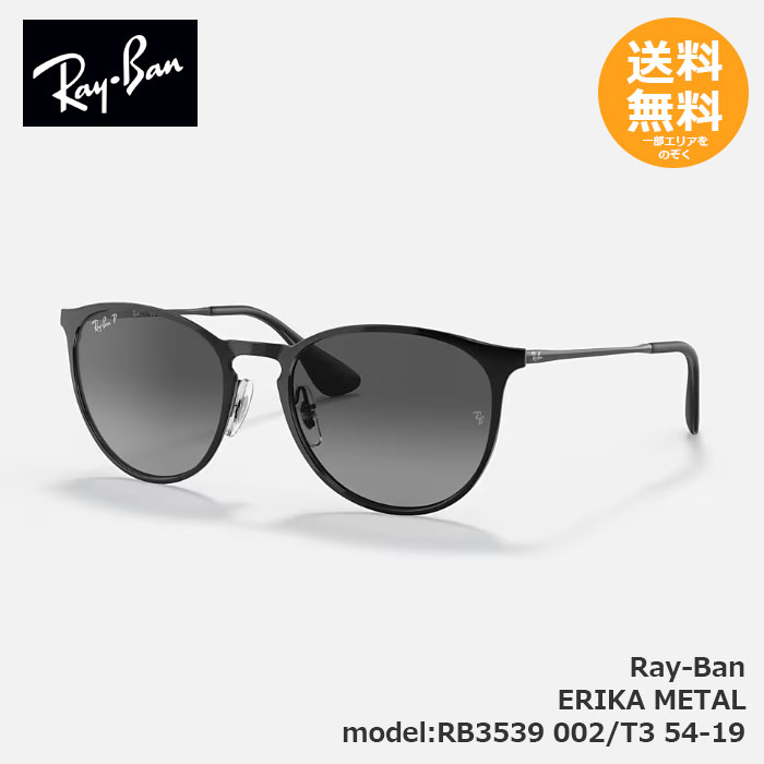 【百貨店SALE10％OFF】RayBan レイバン 黒眼鏡 ERIKA METAL RB3539 002/T3 54-19【貨物輸送無料】