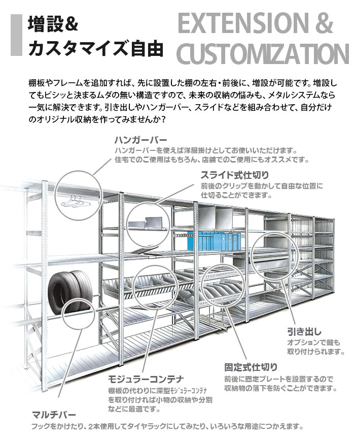 メタルシステム幅187.7x高さ236.8x奥行60.0(cm)6段【METALSISTEMスチールラック棚ラック収納棚メタルラック棚おしゃれ収納ラックスチール棚ラックスチール収納棚業務用陳列棚アルミラックオフィス家具メタルシェルフ】