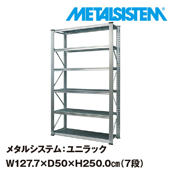 いいスタイル メタルシステム ユニラック 幅127.7x高さ250.0x奥行50.0 cm 7