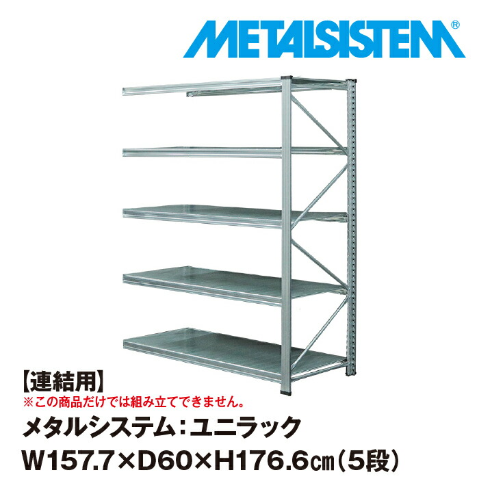 消費税無し メタルシステム ユニラック 幅157.7x高さ176.6x奥行60.0 cm